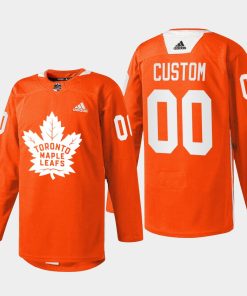 Custom Toronto Maple Leafs Every Child Matters 2022 Orange Jersey Warmup