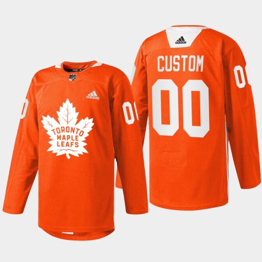 Custom Toronto Maple Leafs Every Child Matters 2022 Orange Jersey Warmup