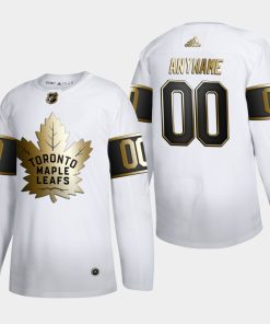 Custom Toronto Maple Leafs Golden Edition White Jersey
