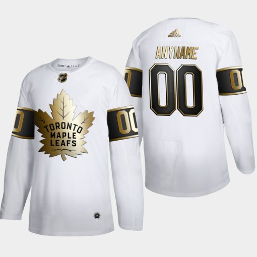 Custom Toronto Maple Leafs Golden Edition White Jersey