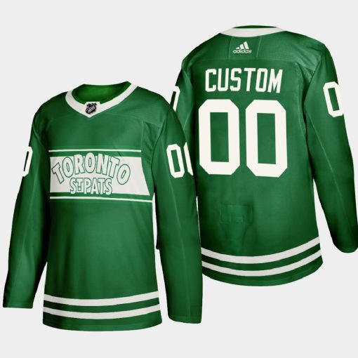 Custom Toronto Maple Leafs St Patricks Day 2022 Green Special Edition Jersey