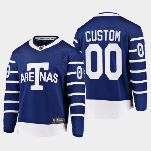 Custom Toronto Maple Leafs Team Classics Blue Heritage Jersey