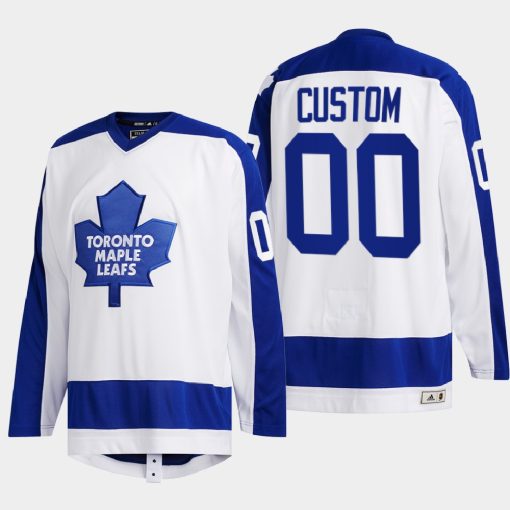 Custom Toronto Maple Leafs Team Classics White Primary Logo Jersey