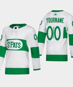 Custom Toronto Maple Leafs Toronto St Pats Road Player White Jersey