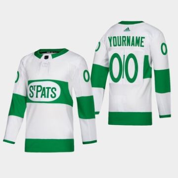 Custom Toronto Maple Leafs Toronto St Pats Road Player White Jersey