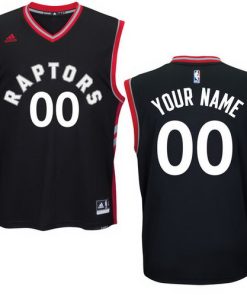 Custom Toronto Raptors Adidas New Black Alternate Revolution 30 Swingman Jersey