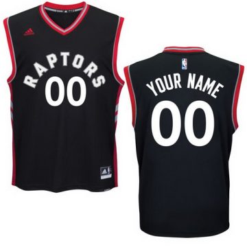 Custom Toronto Raptors Adidas New Black Alternate Revolution 30 Swingman Jersey