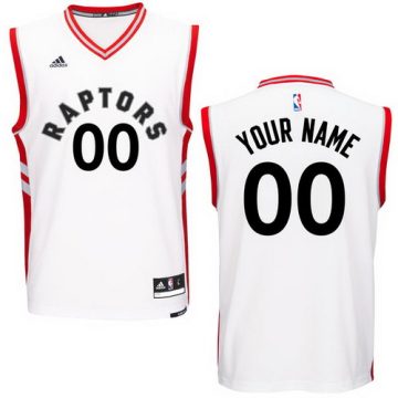 Custom Toronto Raptors Adidas New White Home Revolution 30 Swingman Jersey