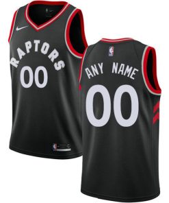 Custom Toronto Raptors Swingman Black Alternate Statement Edition Jersey