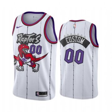 Custom Toronto Raptors White 2019 20 Hardwood Classic Edition Jersey