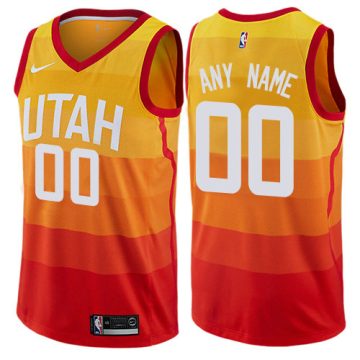 Custom Utah Jazz City Edition Orange Swingman Jersey