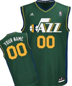 Custom Utah Jazz Green Jersey