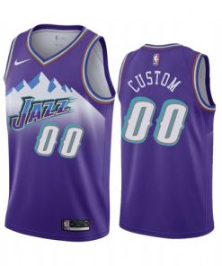 Custom Utah Jazz Purple 2019-20 Hardwood Classic Edition Jersey