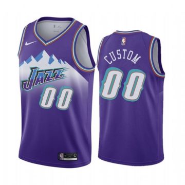 Custom Utah Jazz Purple 2019-20 Hardwood Classic Edition Jersey