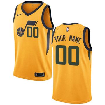Custom Utah Jazz Statement Edition Swingman Gold Jersey