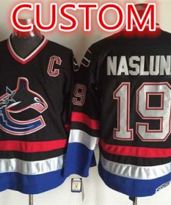 Custom Vancouver Canucks 2003-04 Black Ccm Vintage Throwback Jersey
