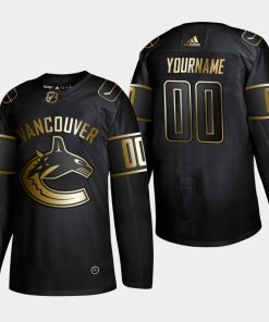 Custom Vancouver Canucks 2019 Golden Edition Player Jersey Black