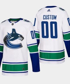 Custom Vancouver Canucks Away White Player Jersey