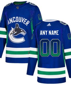 Custom Vancouver Canucks Blue Drift Fashion Jersey