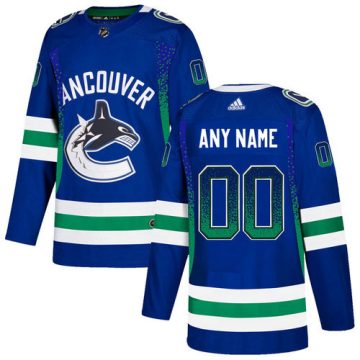 Custom Vancouver Canucks Blue Drift Fashion Jersey