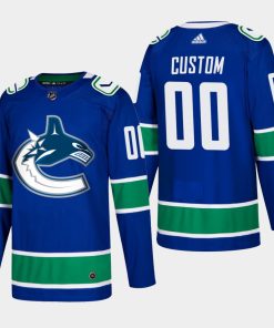Custom Vancouver Canucks Home Blue Player Jersey
