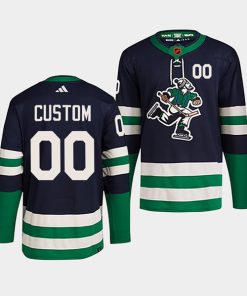 Custom Vancouver Canucks Navy 2022 Reverse Retro Stitched Jersey