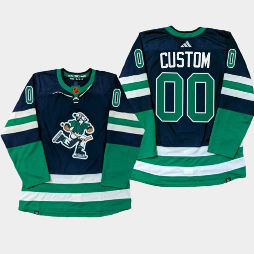 Custom Vancouver Canucks Navy Primegreen Reverse Retro Jersey 2022-23