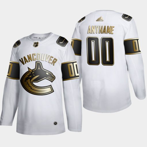 Custom Vancouver Canucks Golden Edition White Jersey