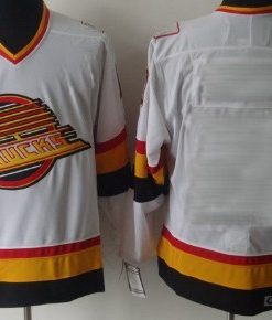 Custom Vancouver Canucks White Ccm Jersey