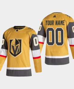Custom Vegas Golden Knights 2020-21 Alternate Player Gold Jersey