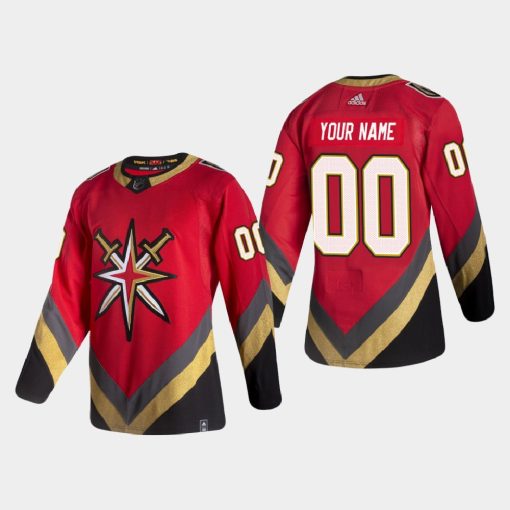 Custom Vegas Golden Knights 2021 Season Reverse Retro Pro Special Edition Red Jersey