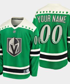 Custom Vegas Golden Knights 2021 St Patrick's Day Green Jersey