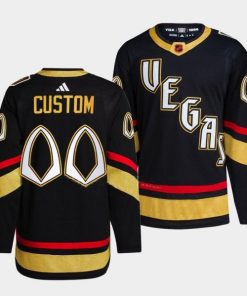 Custom Vegas Golden Knights Active Player 2022 Black Reverse Retro 20 Stitched Jersey