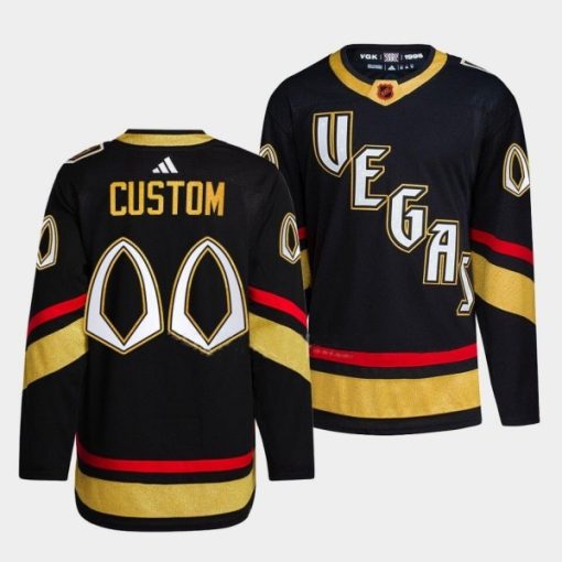 Custom Vegas Golden Knights Active Player 2022 Black Reverse Retro 20 Stitched Jersey