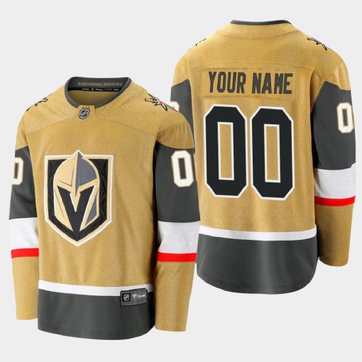 Custom Vegas Golden Knights Alternate 2020-21 Premier Gold Jersey