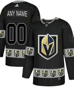 Custom Vegas Golden Knights Black Team Logos Fashion Jersey