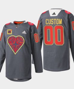 Custom Vegas Golden Knights Donorawareness Black Warm-up 2022 Jersey