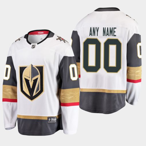 Custom Vegas Golden Knights Breakaway Player White Away Jersey