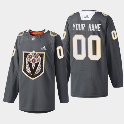 Custom Vegas Golden Knights Latino Heritage Night Black Jersey