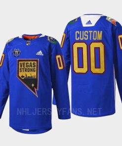 Custom Vegas Golden Knights Nevada Day 2022 Blue Jersey First Respondersthentic
