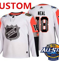 Custom Vegas Golden Knights White 2018 NHL All Stars  Jersey