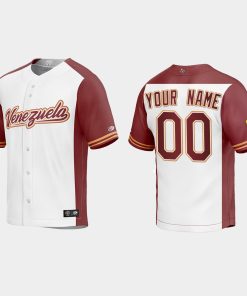 Custom Venezuela Baseball 2023 World Baseball Classic Cool Base Jersey White
