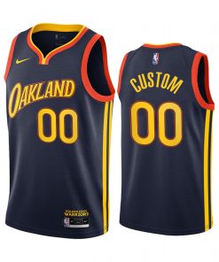 Custom Warriors Navy Swingman 2020-21 City Edition Jersey