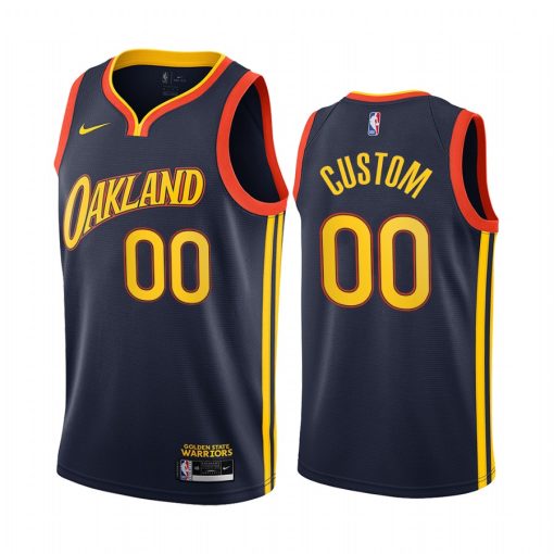 Custom Warriors Navy Swingman 2020-21 City Edition Jersey