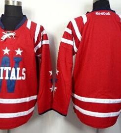 Custom Washington Capitals 2015 Winter Classic Red Jersey