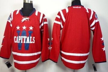 Custom Washington Capitals 2015 Winter Classic Red Jersey