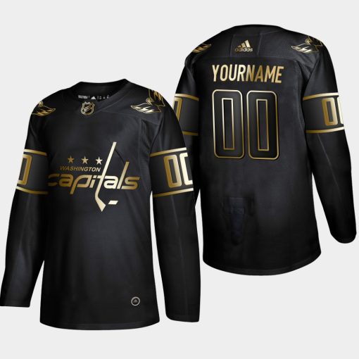 Custom Washington Capitals 2019 Golden Edition Black Player Jersey