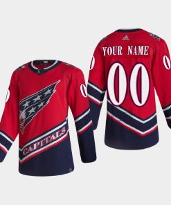 Custom Washington Capitals 2021 Season Reverse Retro Red Jersey