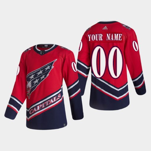 Custom Washington Capitals 2021 Season Reverse Retro Red Jersey