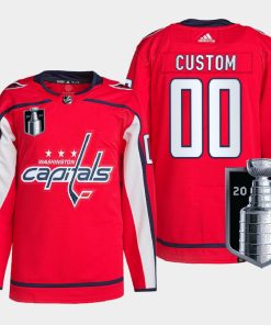 Custom Washington Capitals 2022 Stanley Cup Playoffs Red Pro Jersey